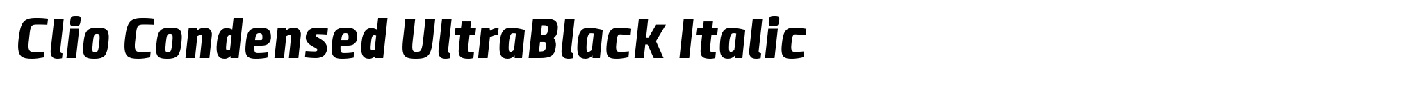 Clio Condensed UltraBlack Italic image